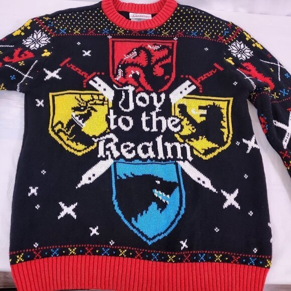 GAME of Thrones JOY TO THE REALM Mens Knit Sweater - Picture 13 of 14